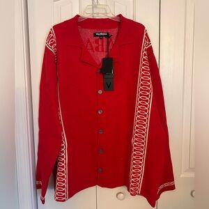 Valabasas Red Paradise Button Down Shirt